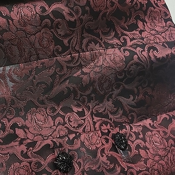 Vintage Metallic Acetate Brocade Floral Paisley Chunky Sequin Button Jacket - Picture 3 of 9